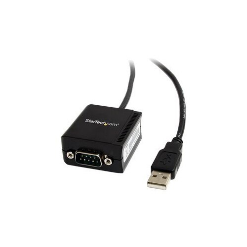 StarTech.com 1 Port FTDI USB to Serial RS232 Adapter Cable with COM Retention - Serial adapter - USB - RS-232 - black 1