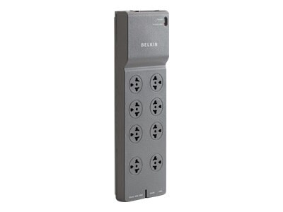 Belkin 8-Outlet Commercial Surge Protector - 8ft Cord - Gray - 1875-Watt 1