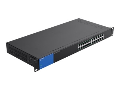 24-port Linksys LGS124 Switch unmanaged 24 x 10/100/1000 rack-mountable AC 100/230 V 1