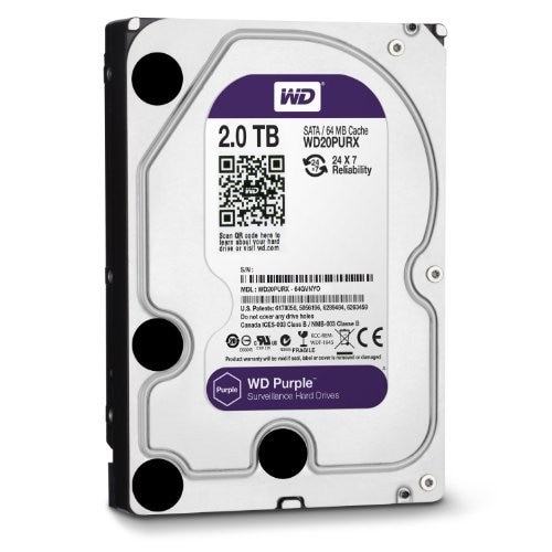 WD Purple Surveillance Hard Drive WD20PURX - hard drive - 2 TB