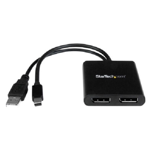 2-port StarTech.com 2-Port Multi Monitor Adapter, Mini DisplayPort 1.2 to DisplayPort MST Hub, Dual 4K 30Hz, Windows ... 1
