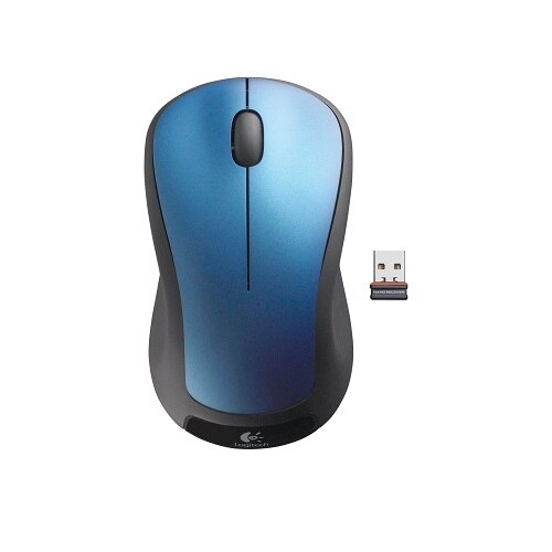 Logitech M310 - Mouse - right and left-handed - laser - wireless - 2.4 GHz - USB wireless receiver - peacock blue 1