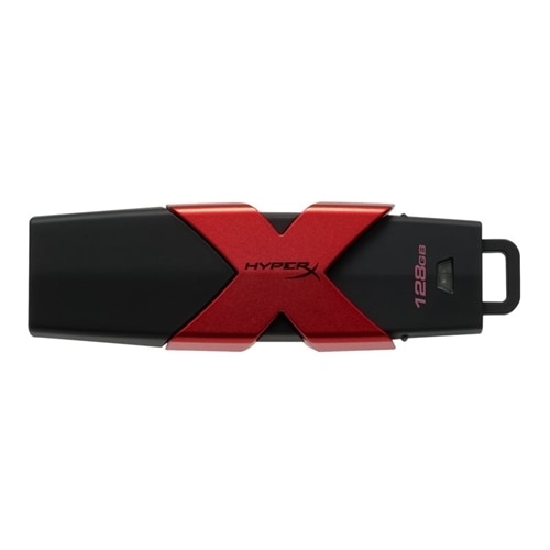 Kingston HyperX Savage - USB flash drive - 128 GB - USB 3.1 - black, red metallic (HXS3/128GB) 1