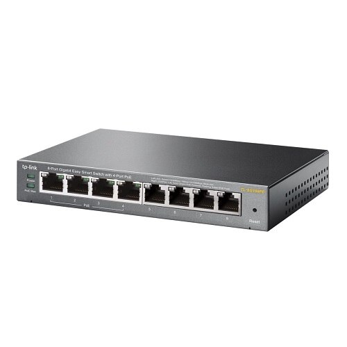 8-port TP-Link Easy Smart TL-SG108PE - Switch - smart - 4 x 10/100/1000 (4 PoE) + 4 x 10/100/1000 - desktop - PoE (55 W) 1