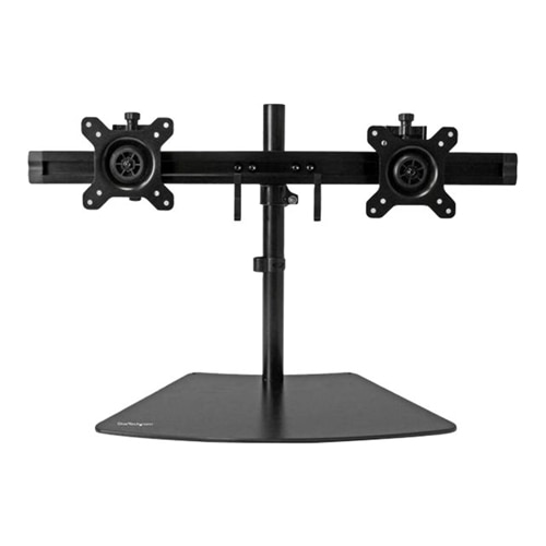 StarTech.com Dual Monitor Stand for up to 24-inch Monitors - Horizontal - Black - stand (adjustable arm) 1
