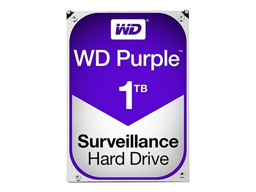 WD Purple Surveillance Hard Drive WD10PURZ - Hard drive - 1 TB - internal - 3.5" - SATA 6Gb/s - 5400 rpm - buffer: 64 MB 1