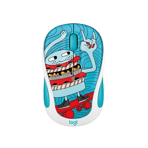 Logitech Doodle Collection M325c - Mouse - wireless - 2.4 GHz - USB wireless receiver - SkateBurger 1