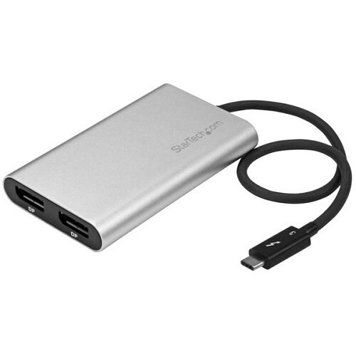 StarTech.com Thunderbolt 3 to Dual DisplayPort Adapter - 4K 60Hz Dual Monitor TB3 DisplayPort 1.2 Video Adapter - Thu... 1