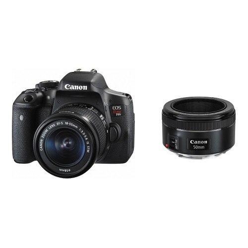 Canon EOS Rebel T6i 24.2 Megapixel DSLR EF-S 18-55mm IS STM lens + Canon EF Lens 50 mm - f/1.8 STM 1