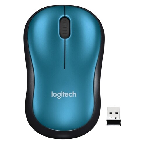 Logitech M185 - Mouse - right and left-handed - optical - wireless - 2.4 GHz - USB wireless receiver - blue 1