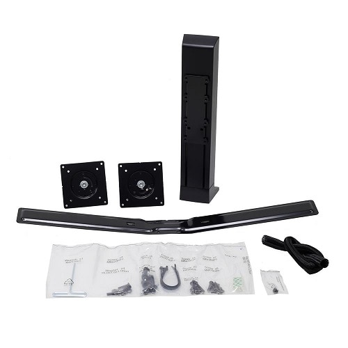 Ergotron WorkFit Dual Monitor Kit - Mounting kit for 2 LCD displays - black - screen size: up to 24-inch 1