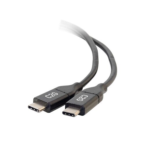 C2G 6ft USB C Cable - USB 2.0 (5A) - 6ft USB Type C Cable - Male to Male - USB cable - USB-C (M) reversible to USB-C (M) reversible - USB 2.0 - 30 V - 5 A - 1.83 cm - black 1
