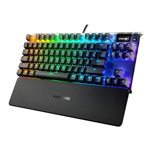 SteelSeries Apex Pro TKL - Keyboard - with display - backlit - USB - QWERTY - key switch: OmniPoint Adjustable 1