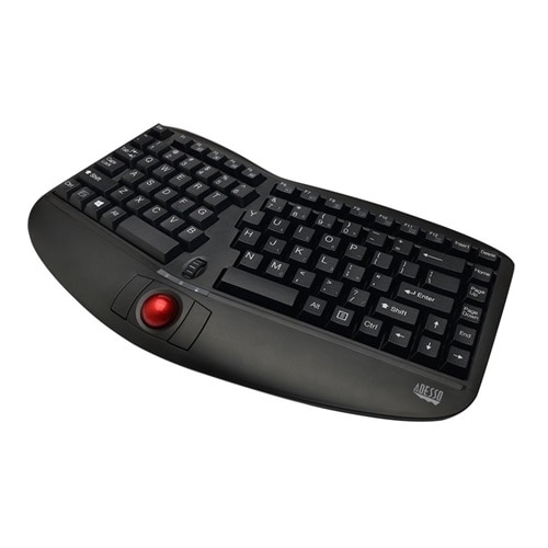 Adesso Tru-Form Media WKB-3150UB - Keyboard - with trackball, scroll wheel - wireless - 2.4 GHz - US 1