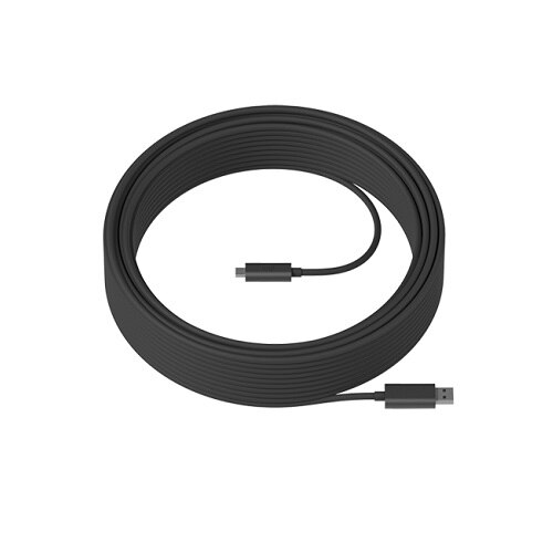 Logitech Strong - USB cable - USB Type A (M) to USB-C (M) - USB 3.1 - 10 m - plenum, Active Optical Cable (AOC) 1
