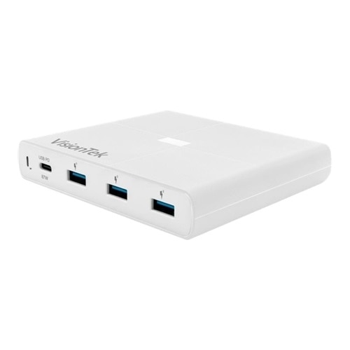 VisionTek USB C 90W Charger with USB 3.0 QC - Power adapter - 90-watt - output connectors: 4 1