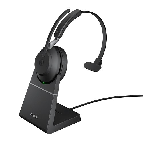 Jabra Evolve2 65 MS Mono - headset - with charging stand 1