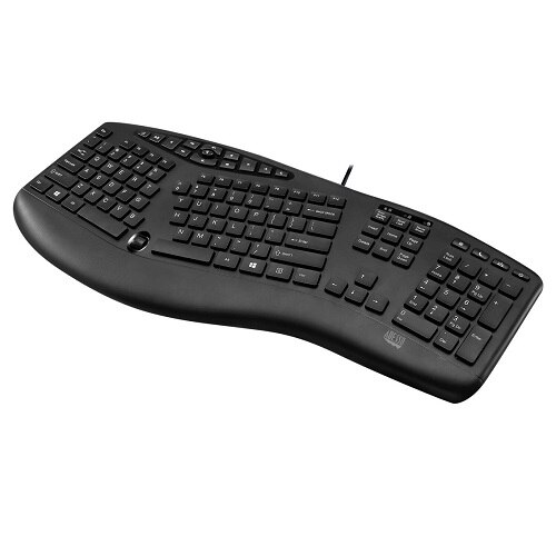 Adesso Tru-Form Media 160 - Keyboard - with scroll wheel - USB - US - black 1