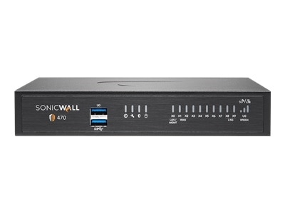 SonicWall TZ470 - Advanced Edition - security appliance - with 1 year TotalSecure - GigE, 2.5 GigE - desktop 1
