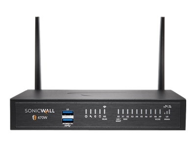 SonicWall TZ470W - Security appliance - GigE, 2.5 GigE, 802.11ac Wave 2 - Wi-Fi - 2.4 GHz, 5 GHz - desktop 1