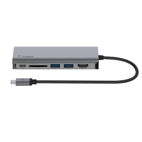 Belkin CONNECT USB-C 6-in-1 Multiport Adapter - Docking station - USB-C - HDMI - GigE 1