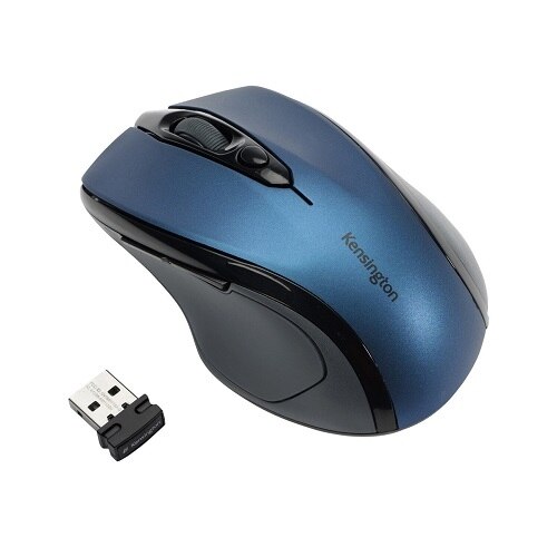Kensington Pro Fit Mid-Size - Mouse - right-handed - optical - wireless - 2.4 GHz - USB wireless receiver - sapphire blue 1