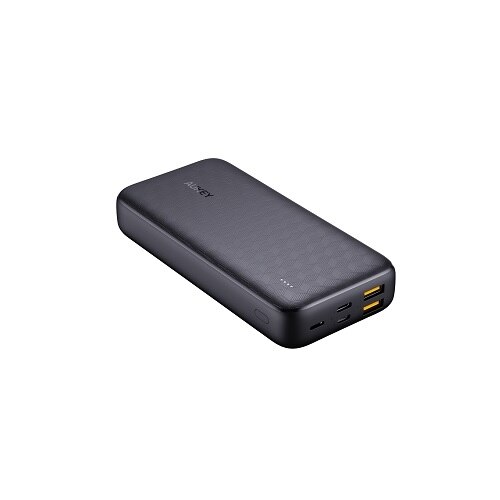 Aukey Compact Size PB-N74 - Power Bank - 20000mAh - PD- Quick Charge - large capacity - 3 output connectors (2 x USB-A, USB-C) 1