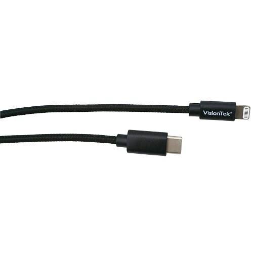 VisionTek USB-C to Lightning MFI 2 Meter Cable (M/M) 1