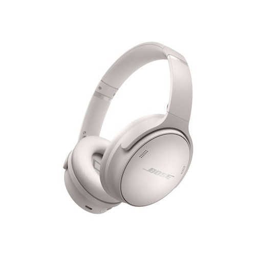 Bose QuietComfort 45 - Headphones with mic - full size - Bluetooth - wireless - active noise cancelling - noise isolating - smoke white 1