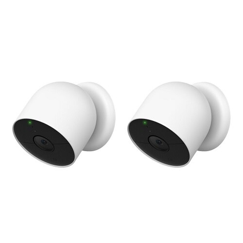 Google Nest Cam - Network surveillance camera - outdoor, indoor - weatherproof - colour - 2 MP - 1920 x 1080 - audio - wireless (pack of 2) 1
