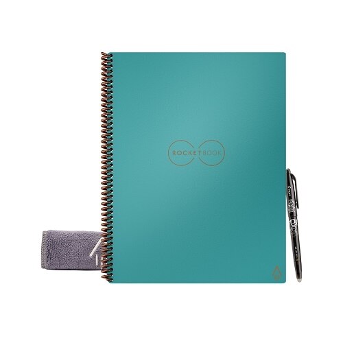 Rocketbook Core - Smart notebook - spiral-bound - Letter - 16 sheets / 32 pages - dotted - teal 1
