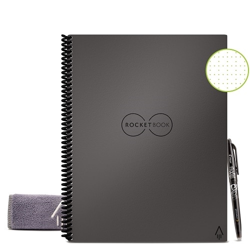 Rocketbook Core Smart Reusable Notebook, Dot-Grid, 36 Pages, 6" x 8.8 ...