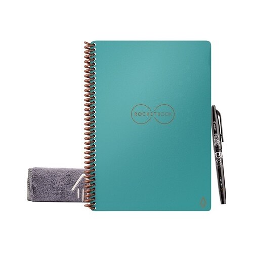 Rocketbook Core - Notebook - spiral-bound - executive - 152 x 224 mm - 18 sheets / 36 pages - ruled - neptune teal 1