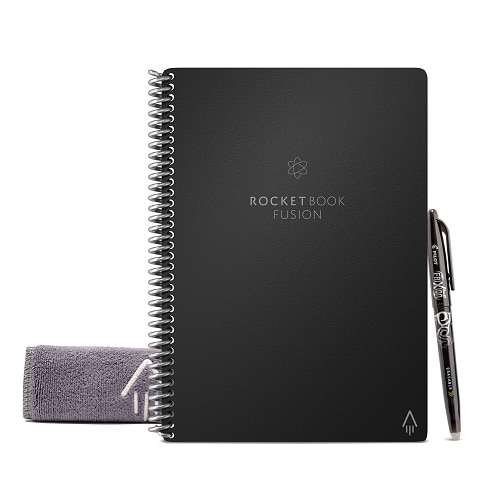 Rocketbook Fusion Smart Reusable Notebook, 7 Page Styles, 42 Pages, 6" x 8.8", Infinity Black 1