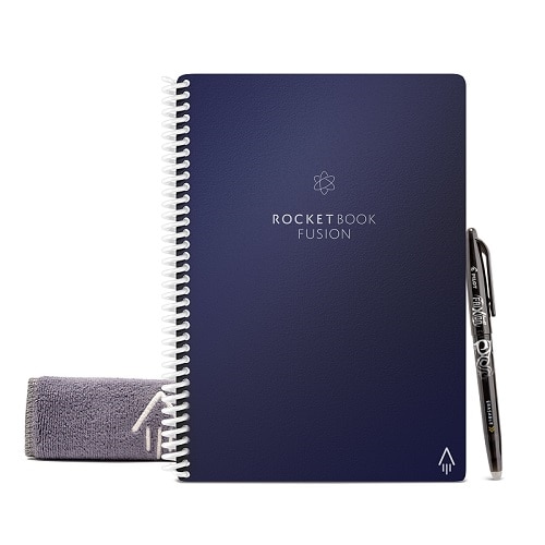 Rocketbook Fusion Smart Reusable Notebook, 7 Page Styles, 42 Pages, 6" x 8.8", Midnight Blue 1