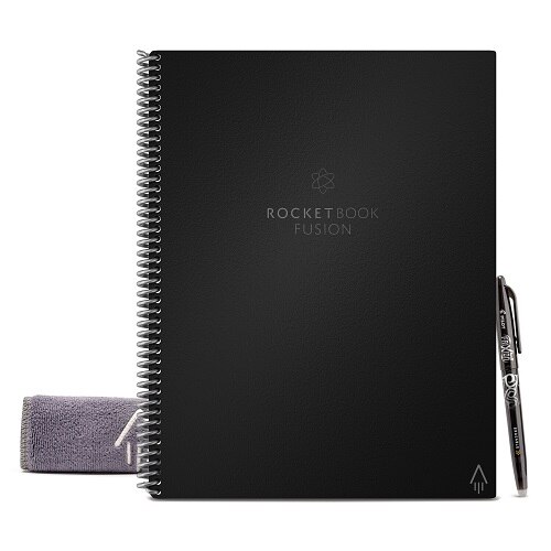 Rocketbook Fusion Smart Reusable Notebook, 7 Page Styles, 42 Pages, 8.5" x 11", Infinity Black 1