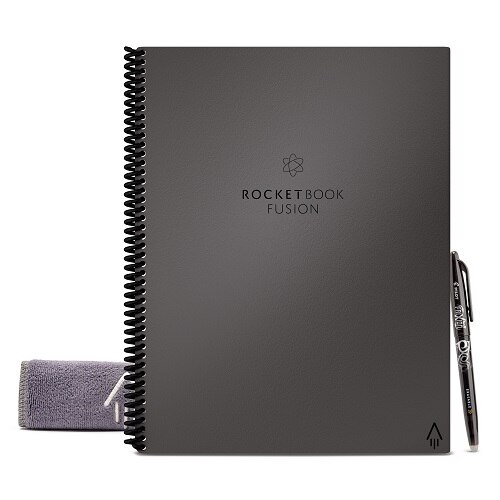 Rocketbook Fusion Smart Reusable Notebook, 7 Page Styles, 42 Pages, 8.5" x 11", Deep Space Gray 1