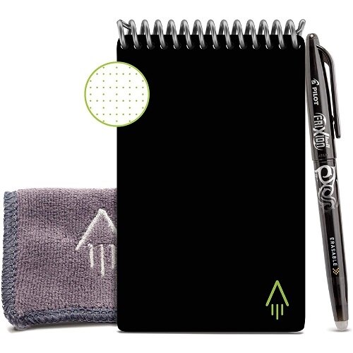 Rocketbook Mini - Smart notepad - spiral-bound - 88.9 x 140 mm - 24 sheets / 48 pages - dotted - black 1
