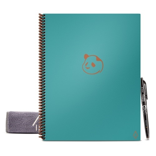 Rocketbook Panda Planner Smart Reusable Notebook, 9 Page Styles, 32 Pages, 8.5" x 11", Neptune Teal 1