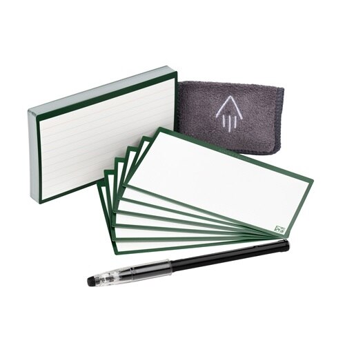 Rocketbook Cloud Cards - Eco-Friendly, Digital Index Note Cards - Reusable Single Set of 80 (3" x 5") - Includes 1 Pilot FriXion ColorStick Pen and 1 Microfiber Cloth 1