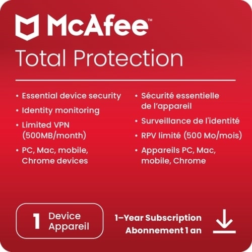 Download McAfee Total Protection 1 Device 1Yr Subscription 1