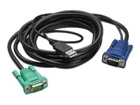 APC - Keyboard / video / mouse (KVM) cable - USB, HD-15 (VGA) (M) to HD-15 (VGA) (M) - 1.83 m 1