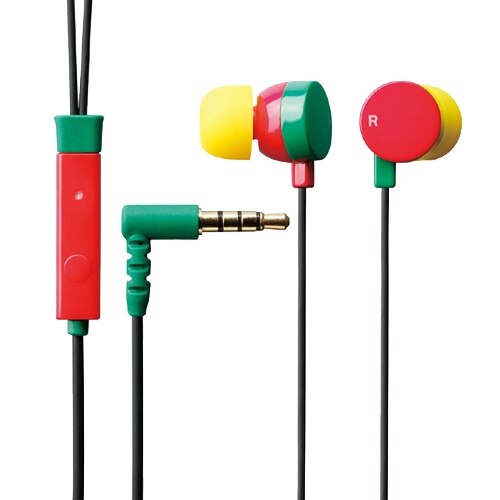 red and green wire headphones