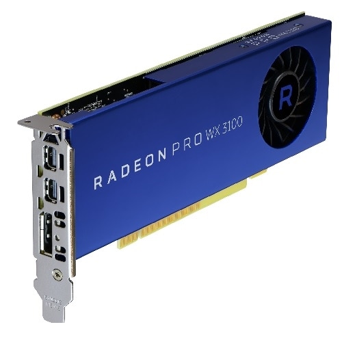 Dell AMD® Radeon™ Pro WX3100, 4 GB GDDR5, low profile, PCIe 3.0x8, 1 DP, 2 mDP Graphics Card 1