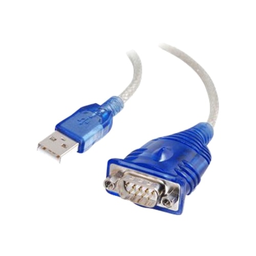 C2G - USB 2.0 A (Male) to DB9 (Serial) (Male) Adapter – Blue 1
