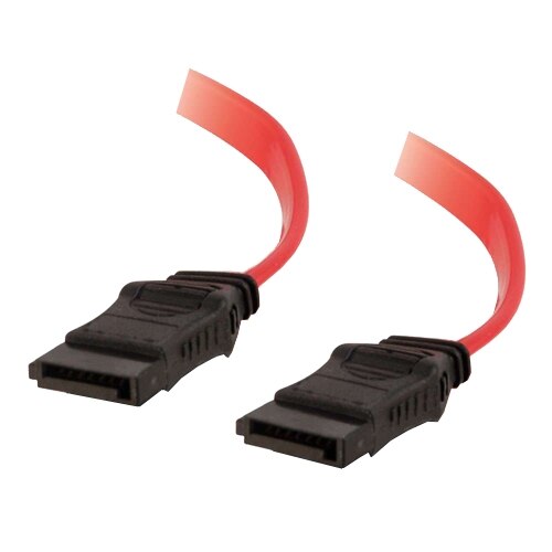C2G - 7-pin 180° Serial ATA (SATA) Cable - Red - 0.5m 1