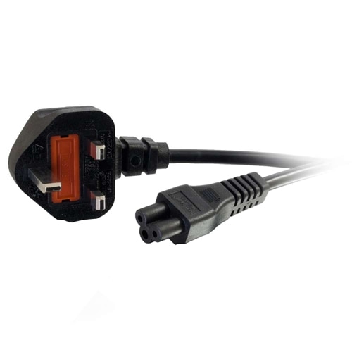 C2G Laptop Power Cord - Power cable - IEC 60320 C5 to BS 1363 (M) - AC 250 V - 2 m - molded - black - United Kingdom 1