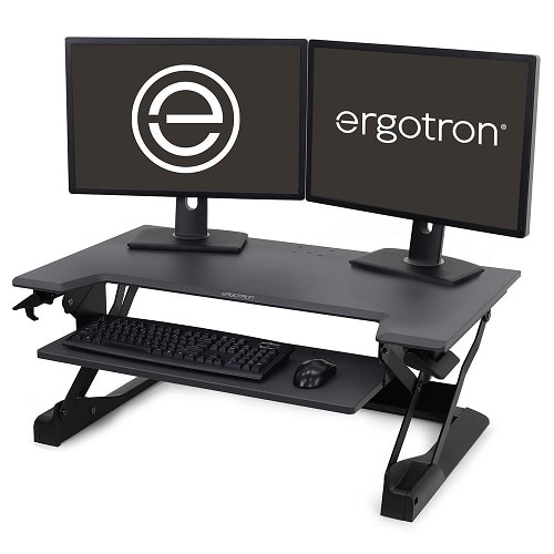 Ergotron WorkFit-TL, Sit-Stand Desktop Workstation (black with grey surface) 1