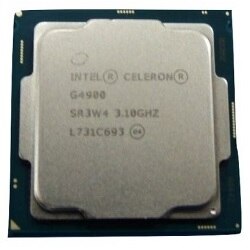Intel Celeron G4900 3.10GHz, 2M Cache, 2C/2T, no turbo (54W) 1