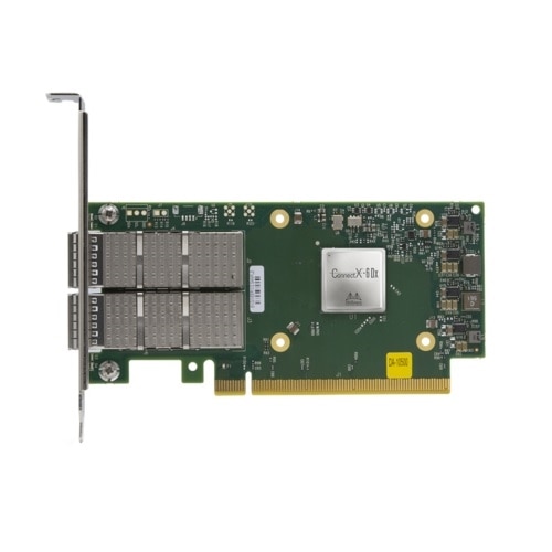 Mellanox ConnectX-6 DX Dual Port 100GbE QFSFP56 Network Adapter, Low Profile Customer Kit 1